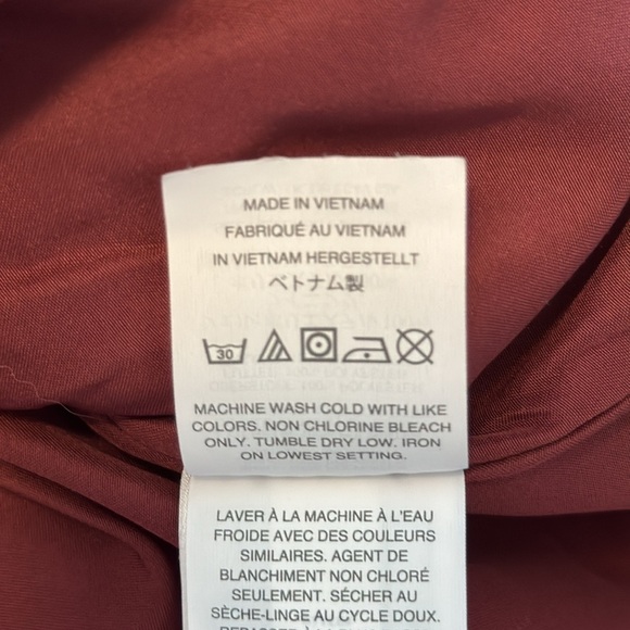 J Crew Mercantile Excursion Quilted Vest Wine Burgundy Maroon Ruffled Size XL - Picture 7 of 7